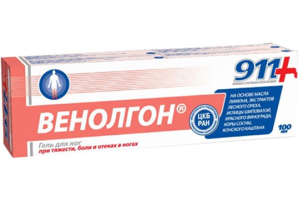 911 ВЕНОЛГОН ГЕЛ ПРИ БОЛКА И ОТОК В КРАКАТА 100МЛ | 911 VENOLGON GEL FOR PAIN AND SWELLING IN THE FEET 100ML