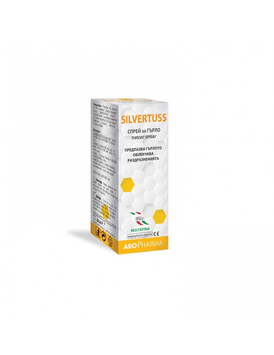 АБОФАРМА СИЛВЪРТУС СПРЕЙ ЗА ГЪРЛО 30МЛ | ABOFARMA SILVERTUS THROAT SPRAY 30ML