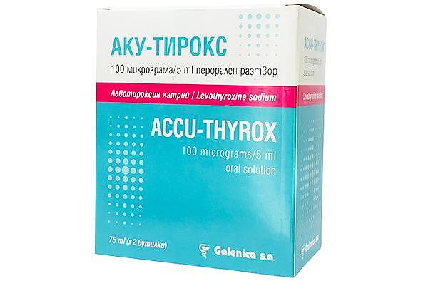 АКУ-ТИРОКС СОЛ. 100МКГ/5МЛ 75МЛ Х 2 | AKU-THIROX SOL. 100MG/5ML 75ML X 2