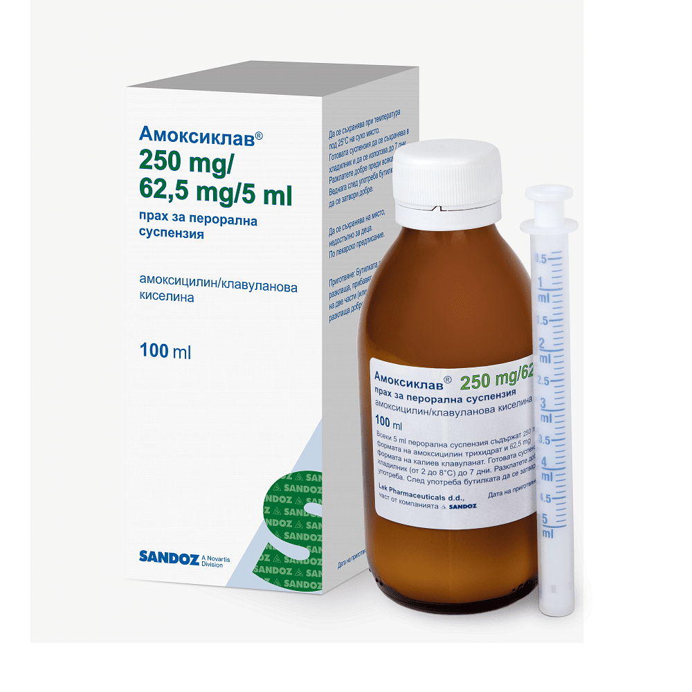 АМОКСИКЛАВ СУСП. 250МГ/62.5МГ/5МЛ 100МЛ | AMOXIKLAV SUSP. 250MG/62.5MG/5ML 100ML