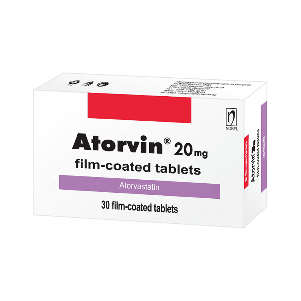 АТОРВИН ТАБЛ. 20МГ Х 30 | ATORVIN tab. 20 MG X 30