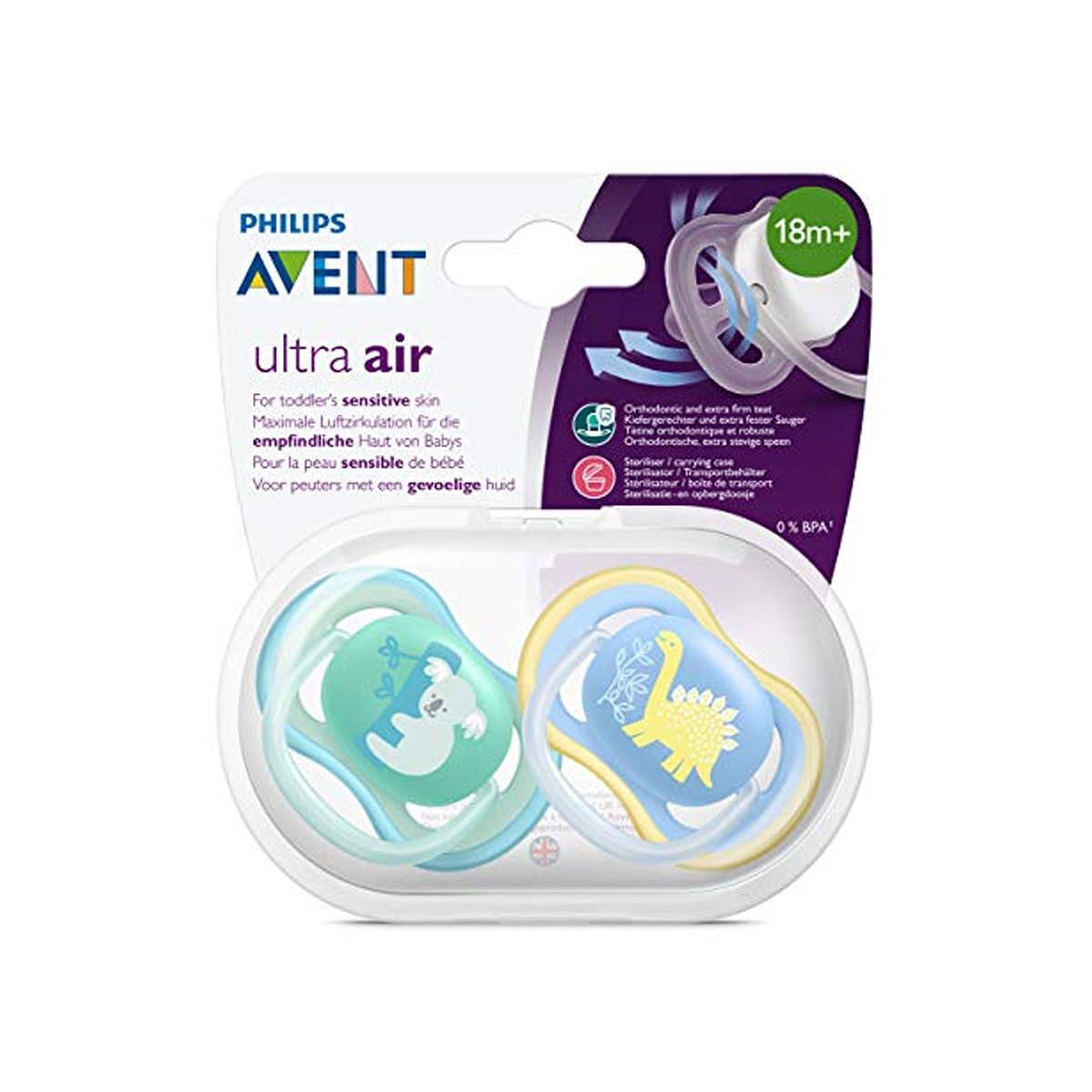 АВЕНТ-ЗАЛЪГАЛКИ ULTRA AIR ДНЕВНИ + стерилизаторна кутия 0-6м.х2 | AVENT ULTRA AIR DAILY pacifiers + sterilizing box 0-6m.x2