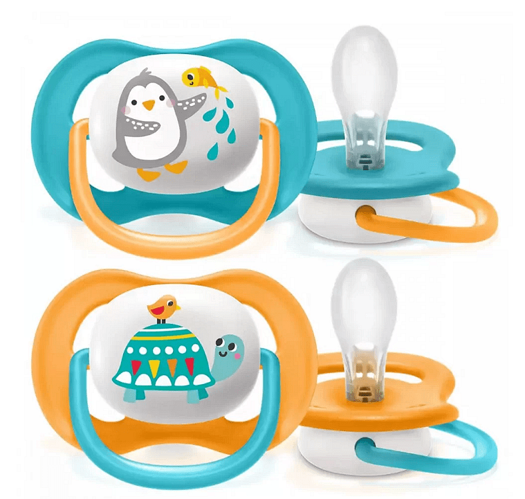 АВЕНТ-ЗАЛЪГАЛКИ ULTRA AIR HAPPY/ANIMALS + стерилизаторна кутия 6-18м. | AVENT pacifiers ULTRA AIR HAPPY/ANIMALS + sterilizing box 6-18 m.
