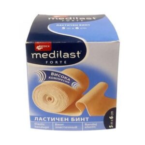 Бинт ластичен медиласт форте 5м/6см | Bandage elastic medilast forte 5m/6cm