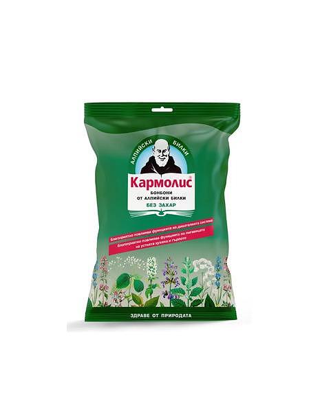 БОНБОНИ КАРМОЛИС БЕЗ ЗАХАР 75ГР /ЗЕЛЕНИ/ | CARMOLIS CANDY WITHOUT SUGAR 75G /GREEN/