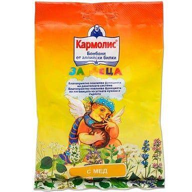 БОНБОНИ КАРМОЛИС С МЕД 75ГР /ЖЪЛТИ/ | CARMOLIS CANDY WITH HONEY 75G /YELLOW/
