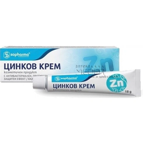 ЦИНКОВ КРЕМ 10% 18ГР | ZINC CREAM 10% 18 GR
