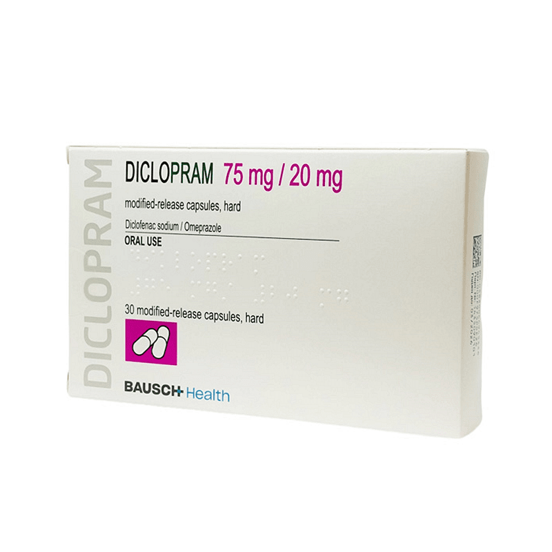 ДИКЛОПРАМ 75МГ/20МГ КАПС. Х 30 | DICLOPRAM 75MG/20MG CAPSULES. X 30