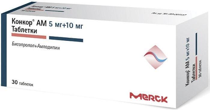 КОНКОР АМ ТАБЛ. 5МГ/10МГ Х 30 | CONCOR AM tab. 5MG/10MG X 30