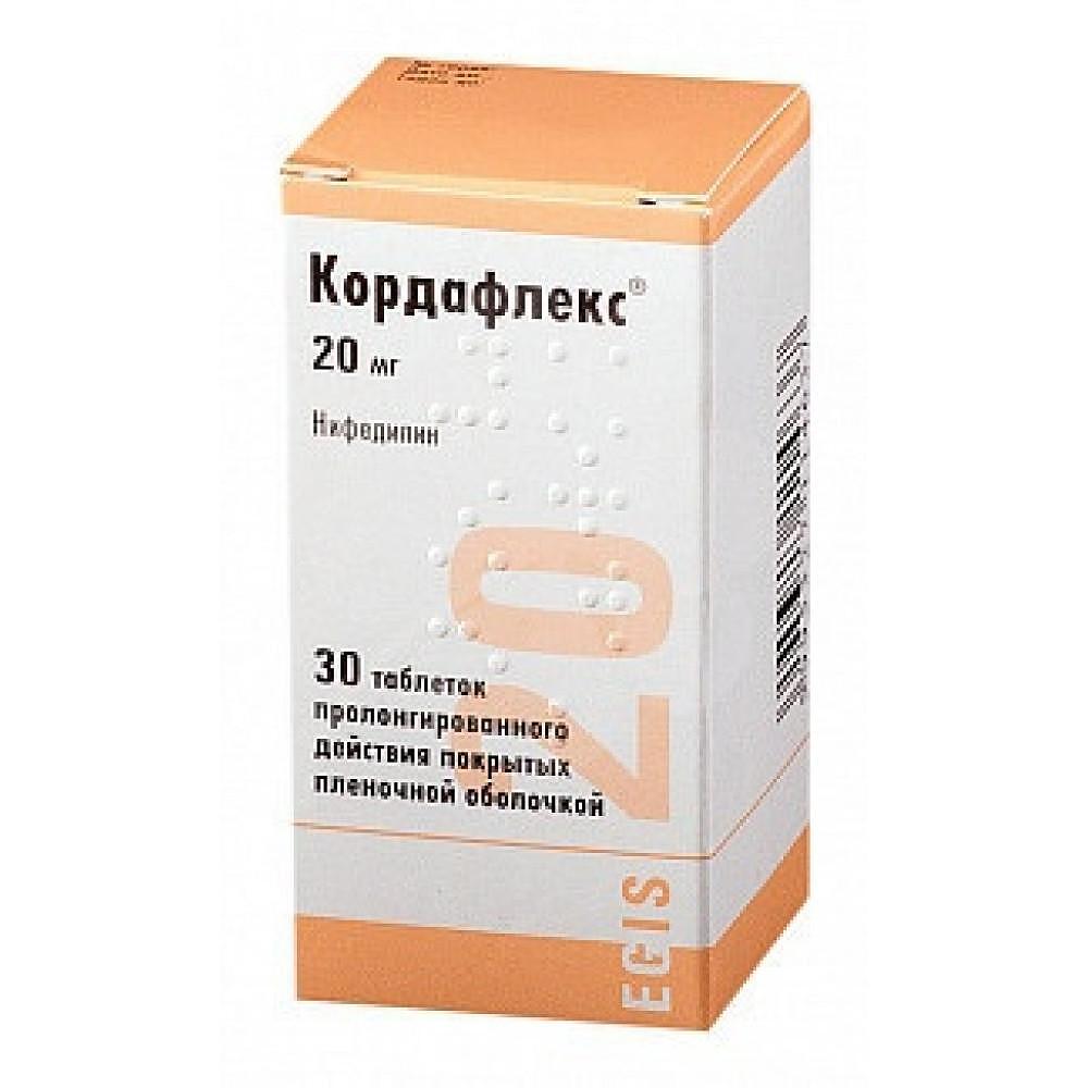 КОРДАФЛЕКС РЕТ. ТАБЛ.20МГ Х 30 | KORDAFLEX RET. tab. 20 MG X 30