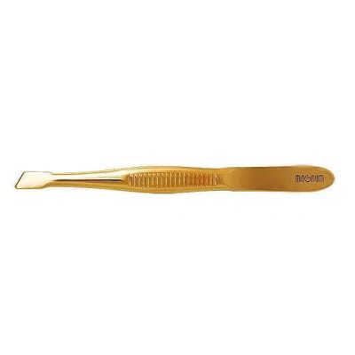 МАГНУМ 023 ПИНЦЕТА СКОСЕНА ПОЗЛАТЕНА 7.8СМ | MAGNUM 023 PLIERS BEVELLED GOLD 7.8CM