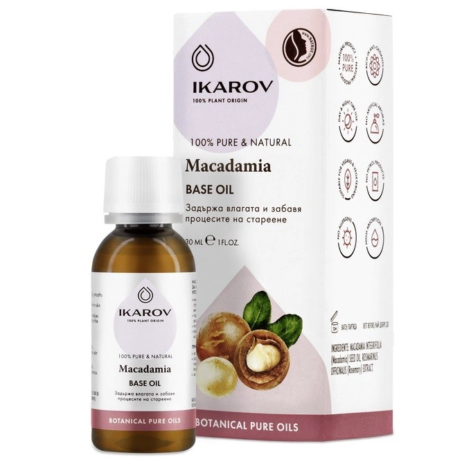 МАСЛО МАКАДАМИЯ 30МЛ ИКАРОВ | MACADAMIA OIL 30ML IKAROV