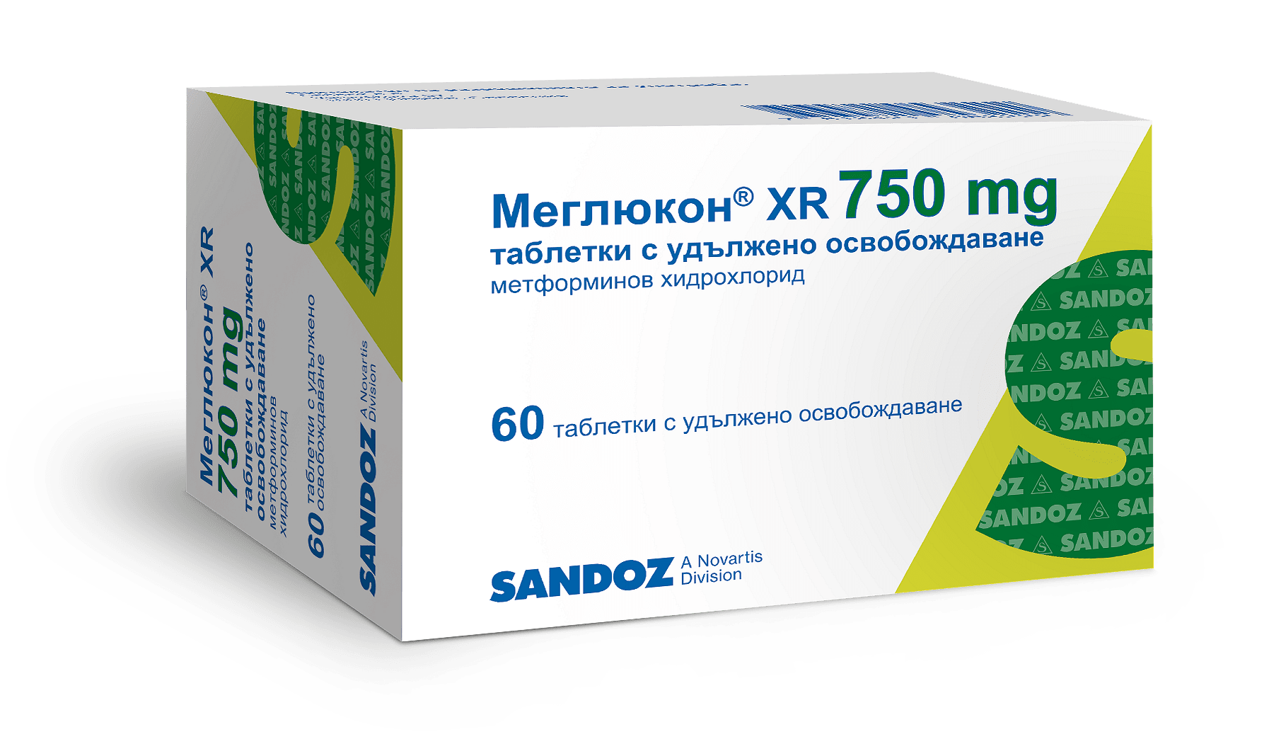 МЕГЛЮКОН XR 500МГ ТУО Х 60 | MEGLUKON XR 500MG TUO X 60