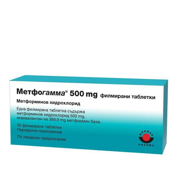 Метфогамма таблетки 500 мг х 30