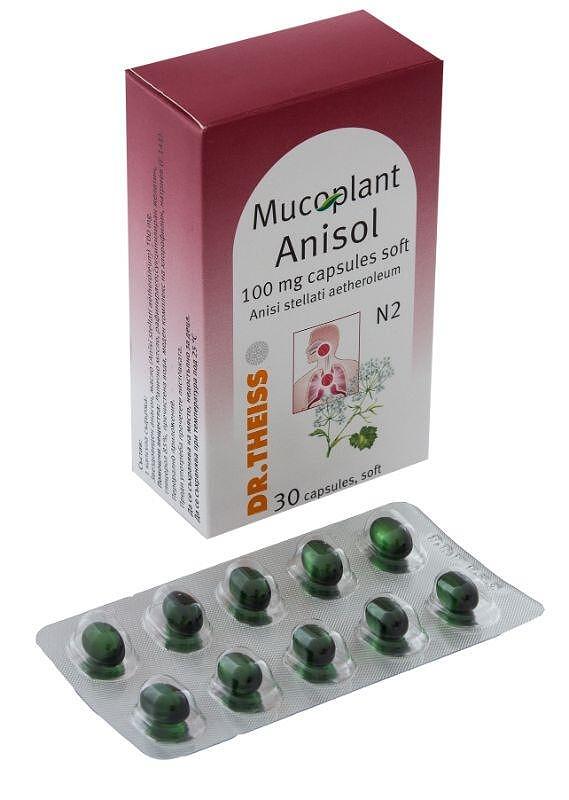 МУКОПЛАНТ АНИСОЛ КАПС. 100МГ Х 30 | MUCOPLANT ANISOL CAPS. 100MG X 30