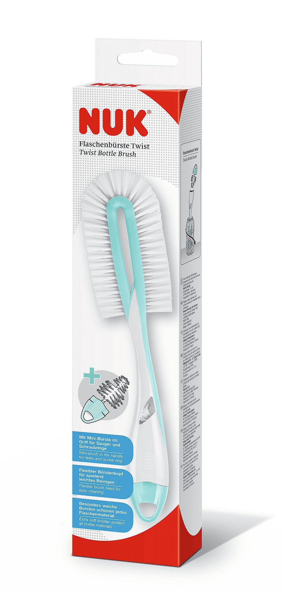 НУК ЧЕТКА ЗА ШИШЕ И БИБЕРОН 2В 1 | NUK BRUSH FOR BOTTLE AND BOTTLE 2 IN 1