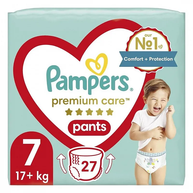 ПАМПЕРС ПРЕМИУМ ГАЩИ 17+ КГ. Х 27БР. | PAMPERS PREMIUM PANTS 17+ KG. X 27 BR.
