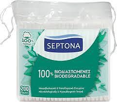 Septona клечки за уши биоразградими 100 бр. пакет | Septona biodegradable ear sticks 100 pcs. package