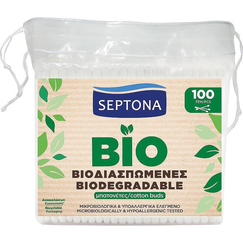 Septona Organic cotton клечки за уши биоразградими 100 бр. | Septona Organic cotton ear sticks biodegradable 100 pcs.