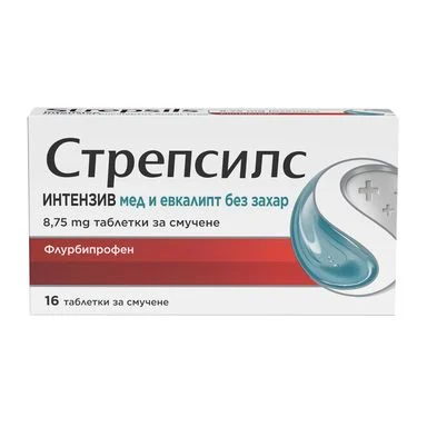 СТРЕПСИЛС ИНТЕНЗИВ МЕД и ЕВКАЛИПТ без захар тбл.х16 | STREPSILS INTENSIVE HONEY and EUCALYPT without sugar 16 tab.