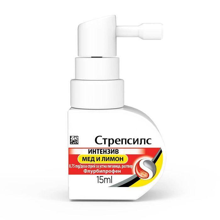 СТРЕПСИЛС ИНТЕНЗИВ МЕД И ЛИМОН СПРЕЙ 15МЛ Х 1 | STREPSILS INTENSIVE HONEY AND LEMON SPRAY 15ML X 1