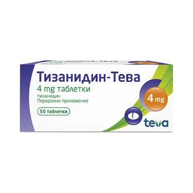 ТИЗАНИДИН ТЕВА 4МГ ТАБЛ. Х 50 | TIZANIDINE TEVA 4MG tab. X 50